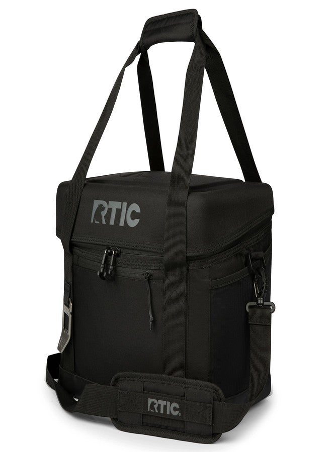 RTIC 15 Can Everyday Cooler, Soft Sided Portable Insulated Cooling for Lunch, Beach, Drink, Beverage, Travel, Camping, Picnic, for Men and Women, Black - Image 1
